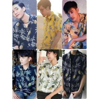 เสื้อเชิ้ตลายดอก  ผ้าสปัน  *งานตัดค่ะ 190บาท