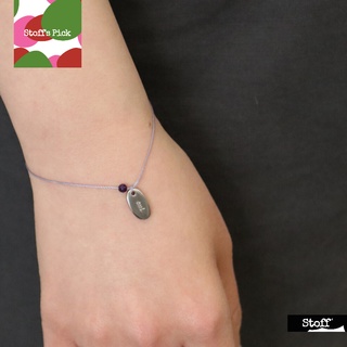 [เลือกจากเกาหลี] Allgray OUI BRACELET _ Lilacr + โปสการ์ด, เหรียญ: 13.5x7 มม. / สายคล้อง: 170 มม., ผลิตในเกาหลี