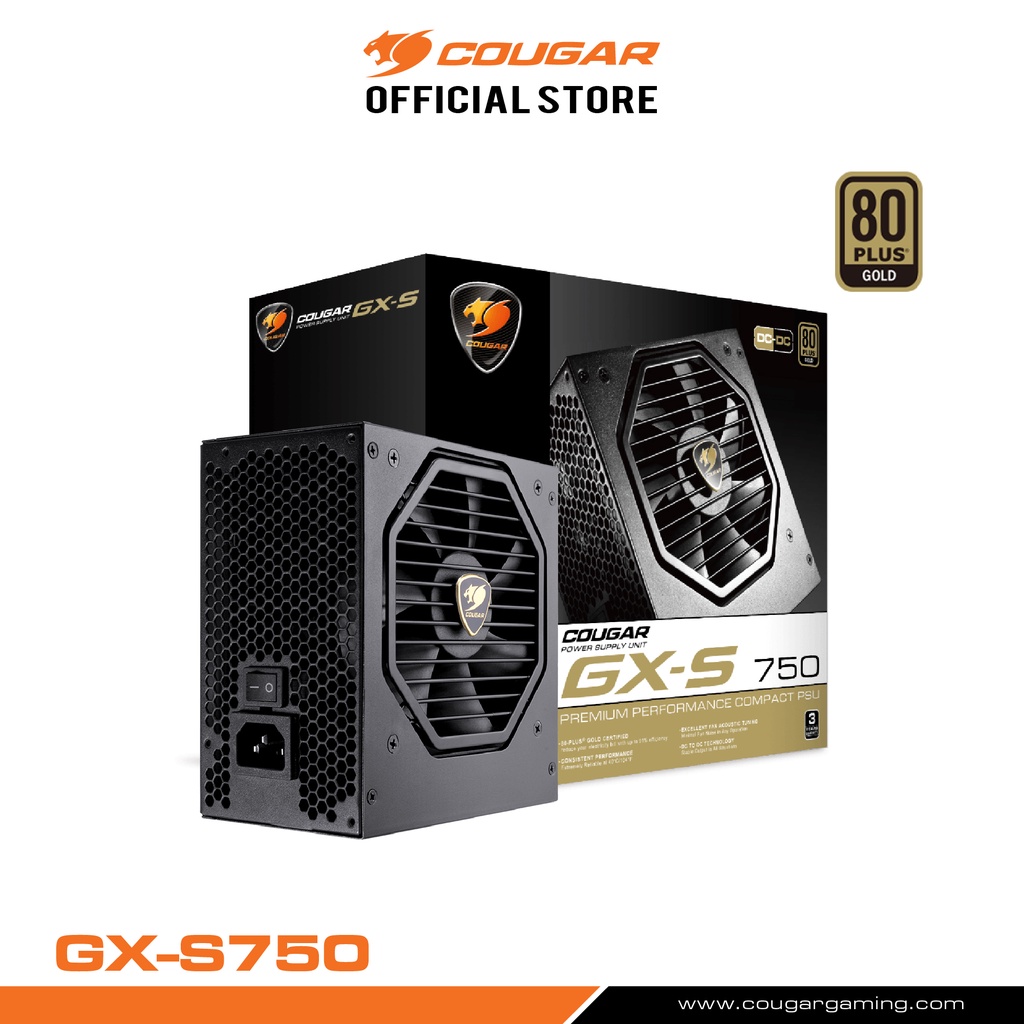 COUGAR GX-S 750W (80+ GOLD) : Power Supply รับประกัน 3 ปี