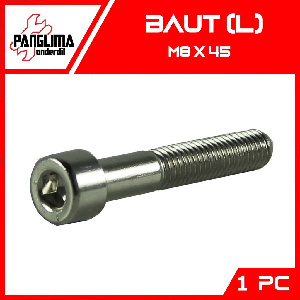 Bolt L-L6 M8x45-8x45-M 8 X 45 Key-K 6 P-Pitch 1.25 Bolt-Bolt