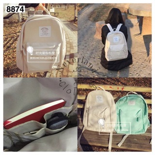 กระเป๋าเป้สะพายหลัง Backpack แฟชั่นเกาหลี สีพื้นสุดน่ารัก