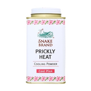 Snake Brand Prickly Heat Cooling Powder Cool Pink แป้งเย็น ตรางู กลิ่นซอฟต์แอนด์สมูท ขนาด 140 กรัม 04067