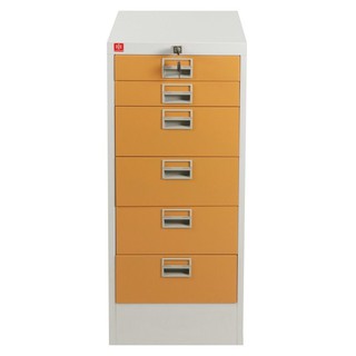 File cabinet OFFICE DRAWER LUCKY WORLD CDX-6-EG BROWN Office furniture Home &amp; Furniture ตู้เอกสาร ตู้ลิ้นชักเหล็ก 6 ลิ้น