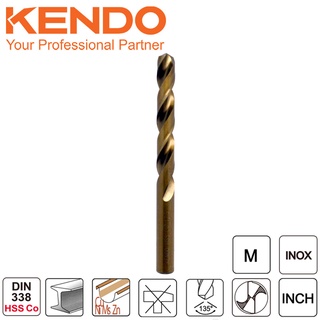 KENDO 10312504 ดอกสว่านเจาะสแตนเลส(โคบอลท์) 12.5 × 151mm (1 ชิ้น/แพ็ค)