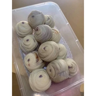 ขนมเปี๊ยะไส้มันม่วงไข่เค็ม แป้งนุ่ม ไส้แน่น หวานน้อย