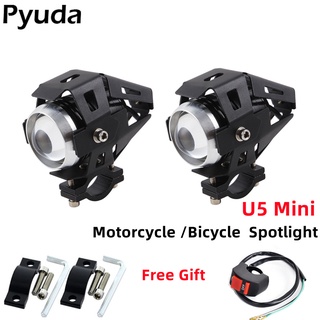 Motorcycle Headlights U5 Mini led Moto lights  DRL Headlamp Motorbike Auxiliary Lamp Fog Spotlights For suzuki 12V with