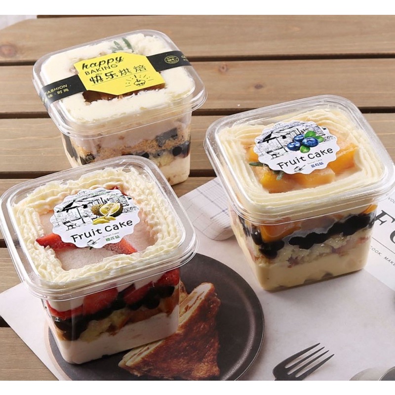 กล่องใส่เค้ก กล่องใส่ขนม รหัสB10 (แพ็ค 50ชุด)