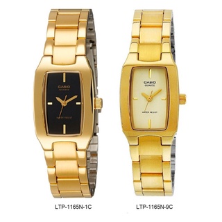 Casio Standard นาฬิกาผู้หญิง สายสแตนเลส สีทอง รุ่น LTP-1165N,LTP-1165N-1C,LTP-1165N-9C,LTP-1165N-1CRDF,LTP-1165N-9CRDF