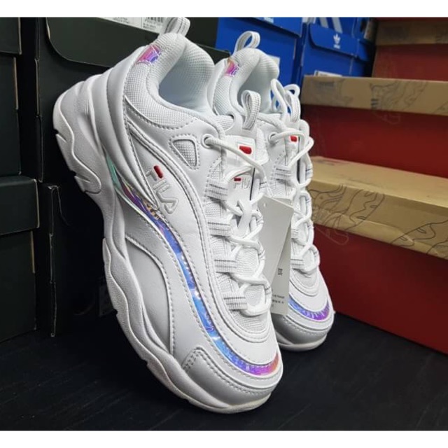 fila ray holographic pink