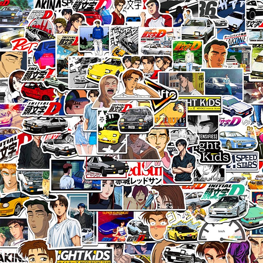 100Pcs/Set ❉ Initial D Series A สติ๊กเกอร์ ❉ Anime Speed Star Fujiwara Takumi DIY Fashion Mixed Lugg