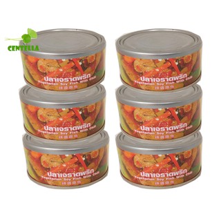 โยตาอาหารเจ ปลาเจราดพริก 180 กรัม 6 กระป๋อง Youta Vegetarian Soy Fish With Chili 180 gram 6 cans