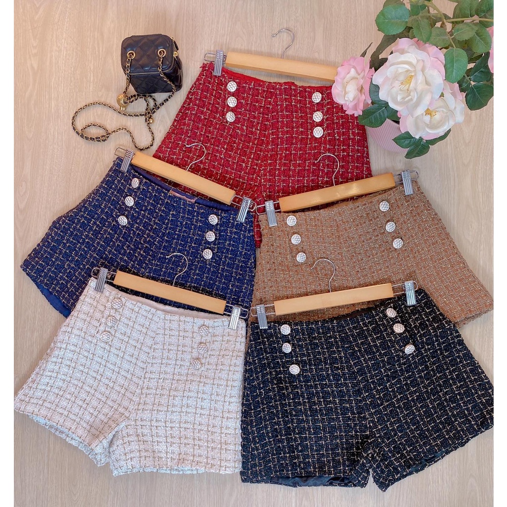 Calorie Fashion : CL058 **สินค้าพร้อมส่ง** กางเกงผ้าทวิต