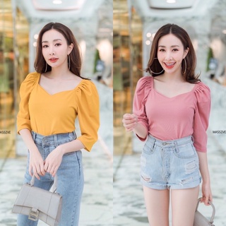 MASSIVE 🔥[[ขายถูก&amp;ส่งไวมาก]]🔥#9870 เสื้อคอเหลี่ยมแขนยก👛🐷 CARDIGAN_NISTA