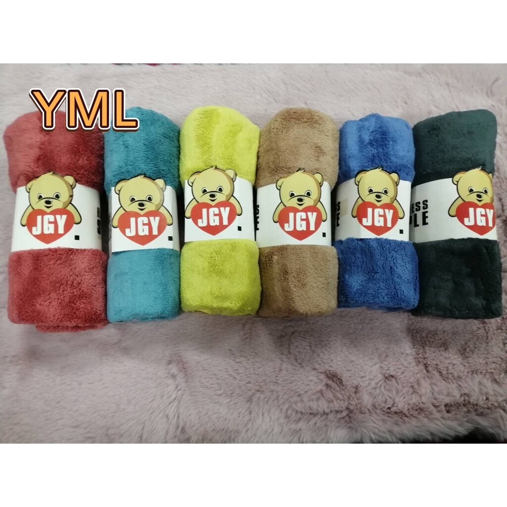 ผ้าเช็ดผม ผ้าเช็ดหน้า ขนเป็ด ลายริ้ว สีพิ้น คละสี ผ้าเช็ดหน้า 35x75 ซม.ราคาถูก รุ่นหนา เกรด A