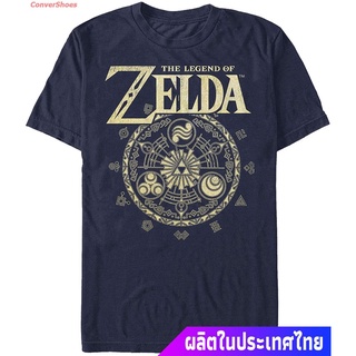 เสื้อยืดลำลอง Nintendo Mens Legend Of Zelda Symbolic Circle T-Shirt Popular T-shirts