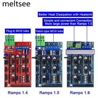 แผงควบคุมการขยาย พร้อมฮีทซิงค์ แบบอัปเกรด ramps 1.6 1.4 1.5 สําหรับ บอร์ดเครื่องพิมพ์ arduino 3d