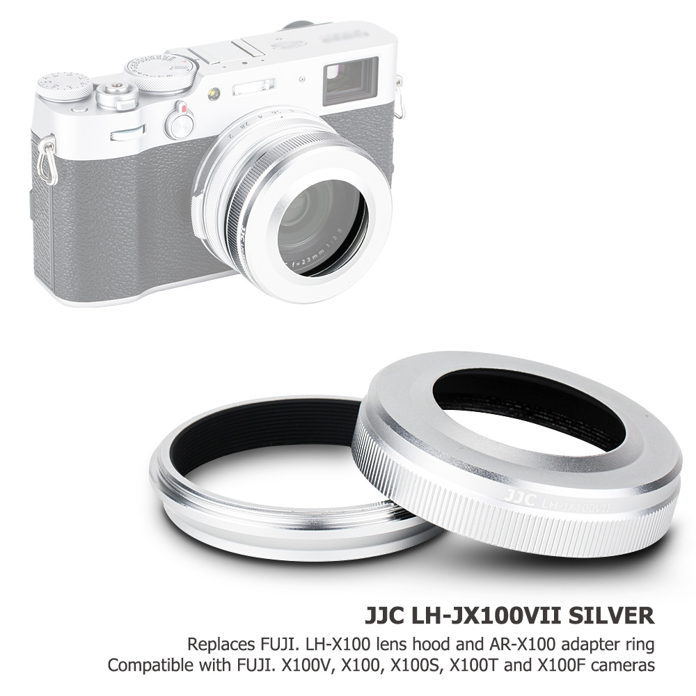 Accessories JJC LHJX100II Silver Upgrade Lens Hood Shade Adapter Ring