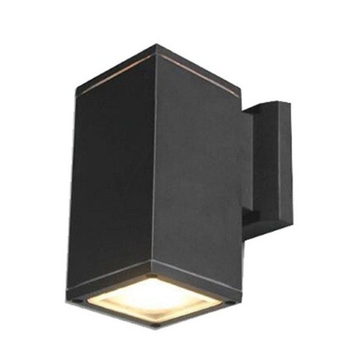 โคมไฟติดผนังภายนอกอาคารนอกบ้าน 8144-1BKโคมไฟกิ่งผนังภายนอกสีดำกันแดดกันฝนทรงสี่เหลี่ยมขนาดกลาง(ราคาไม่รวมหลอดไฟ)RS-8144-
