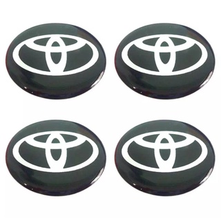 สติกเกอร์ติดดุมล้อ TOYOTA ขนาด 35mm. 1 ชุดมี 4 ชิ้น