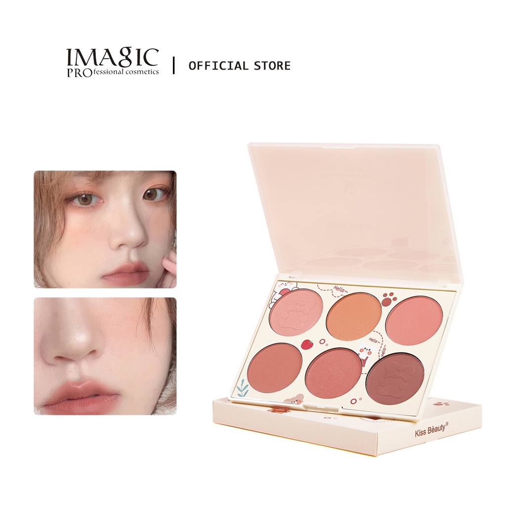 Imagic Blush Palette Natural Waterproof Contour Palette 6 สี