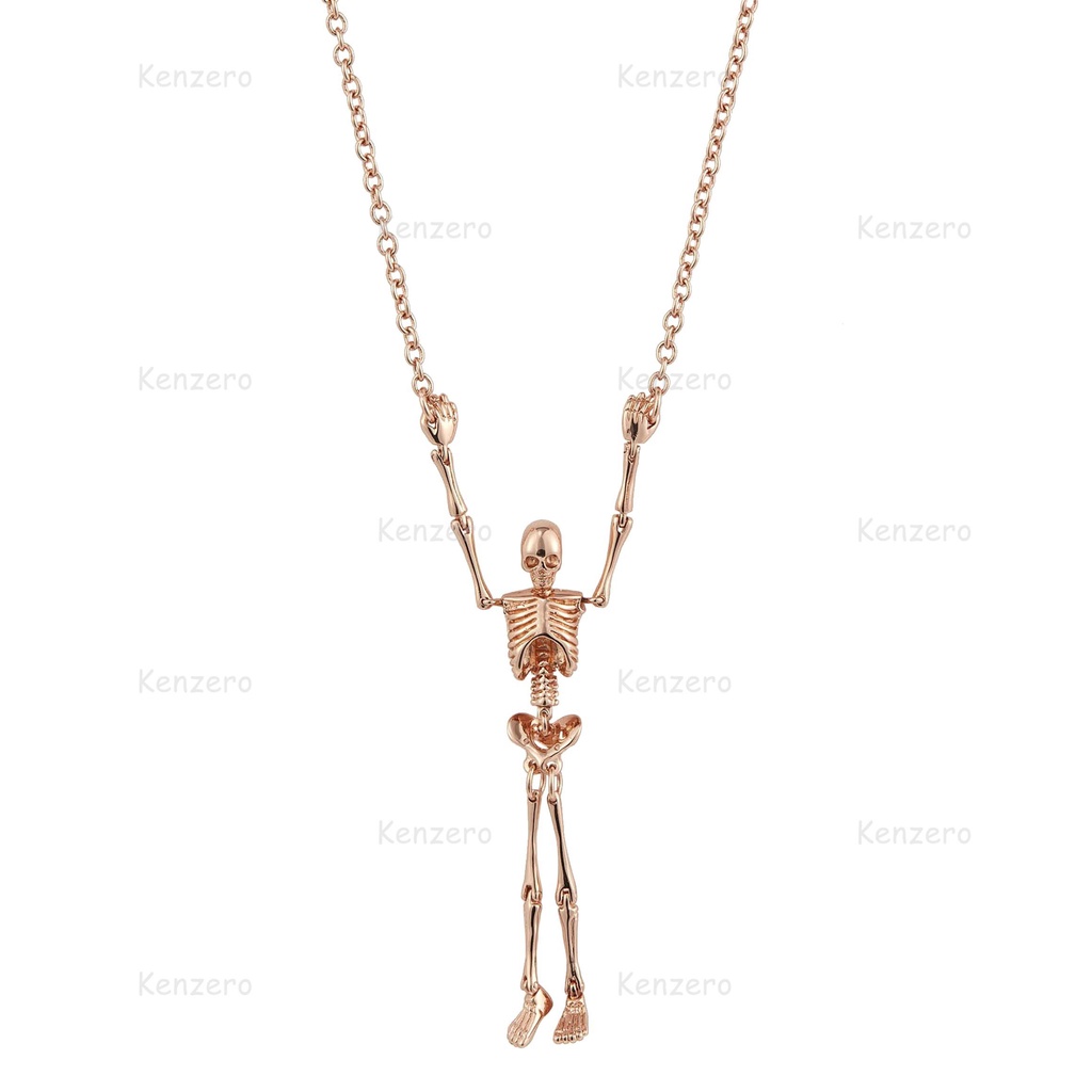 Vivienne West wood Movable Skull Series สร้อยคอ 2 สี Vivienne West ไม้ดาวเสาร์ Punk สไตล์