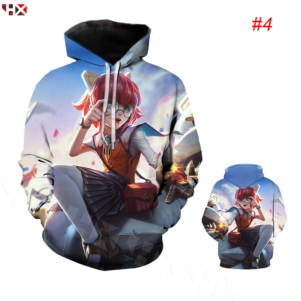 HX ลีกออฟเลเจนด์ League of Legends Lux Annie Yuum 3D พิมพ์ Hoodies ...