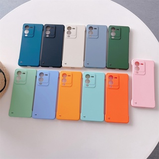 เคสโทรศัพท์มือถือ PC แบบแข็ง ไร้กรอบ สีแคนดี้ เนื้อแมตต์ สําหรับ vivo S15 Pro S15e S10e V23e 5G