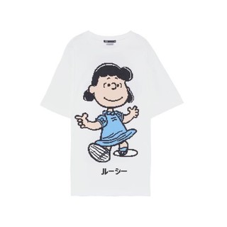 เสื้อยืดzara Peanuts&amp;lucky shirt