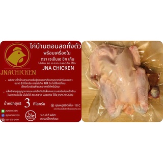 ไก่แช่แข็ง ไก่บ้านตอน ไก่สดทั้งตัวพร้อมเครื่องใน ขนาด 3 กิโลกรัม