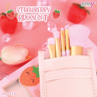 เซ็ตแปรงเเต่งหน้า 5 ชิ้น AA-215 Ashley Strawberry Brush Set