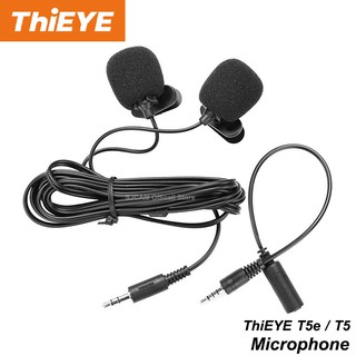 ThiEYE T5e / T5 Dual-head External Lavalier Microphone ไมโครโฟนภายนอก T5 พร้อมอะแดปเตอร์ สินค้าของแท้จากศูนย์