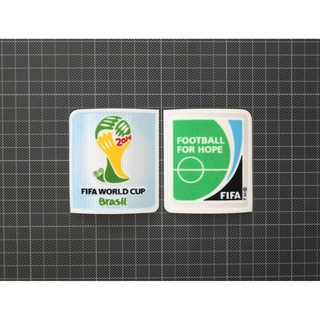 อาร์ม กำมะหยี่ Patch FIFA World Cup Brazil 2014 &amp; Football For Hope Sleeve Patches/Badges Brasil