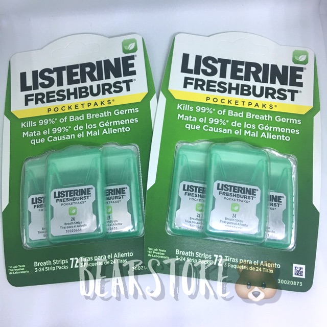แผ่นระงับกลิ่นปาก Listerine Freshburst  Pocketpaks