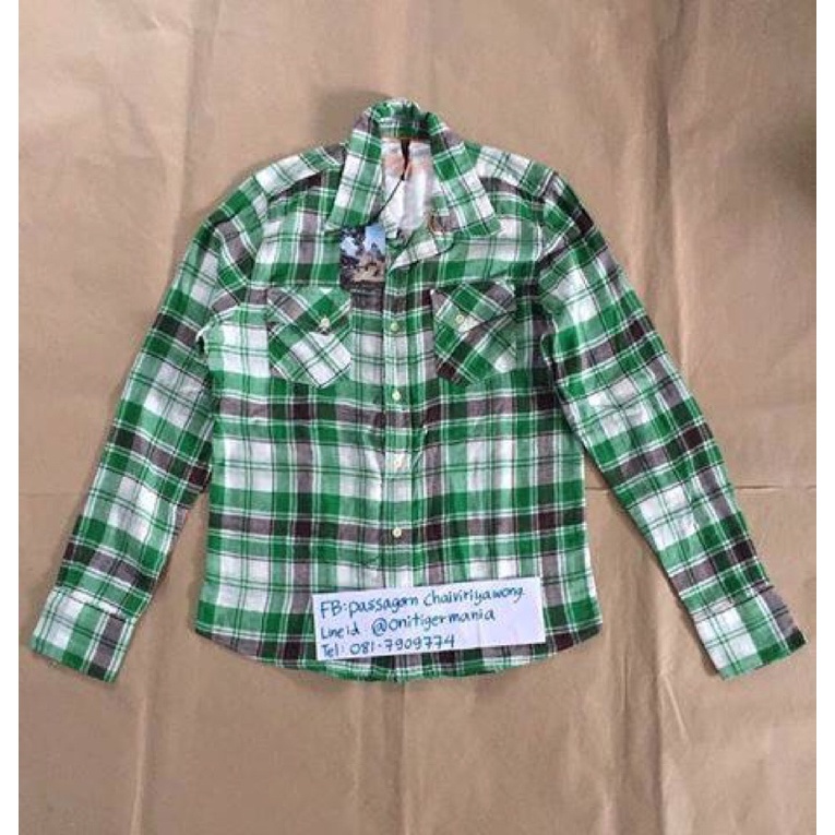 Nudie Shirt Style : Gunnar//สีเขียว ลายตาราง size M