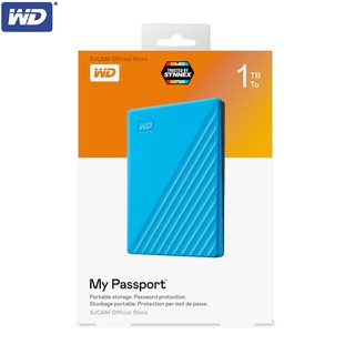 WD External Harddisk 1TB ฮาร์ดดิสก์แบบพกพา My Passport, USB 3.0 HDD 2.5" (WDBYVG0010BBL-WESN) สีฟ้า ประกัน Synnex 3ปี