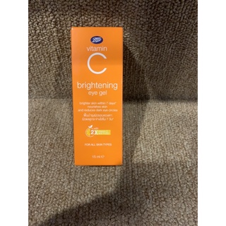 Boots victamin c 🔥ถูกที่สุด🔥บู๊ทส์ วิตามิน ซี ไบรท์เทนนิ่ง อาย เจล 15 มล(ล็อตใหม่ จำนวนจำกัด)