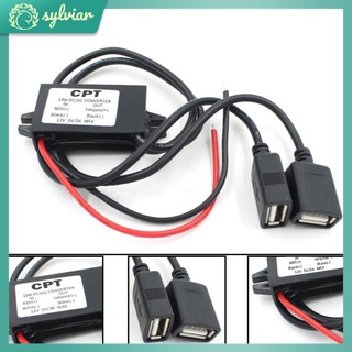 [sylviar] อะแดปเตอร์โมดูลแปลง dc-dc 12v To 5v 3a 15w Double Usb Step Down Power Output สําหรับ Navigator