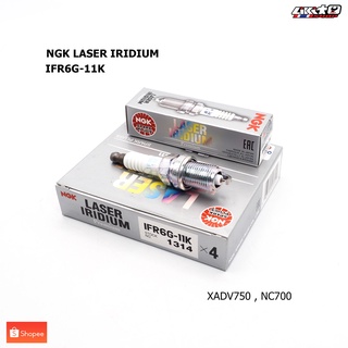 NGK IFR6G-11K LASER IRIDIUM หัวเทียนใช้สำหรับ Honda NC750X / X-ADV (1 หัว) (Made in Japan)