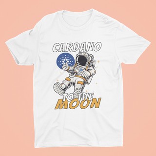 [S-5XL] พร้อมส่งจากไทย 🚀 เสื้อ ADA Cardano ลาย Spationaut To The Moon เสื้อ Bitcoin เสื้อ Cryptocurrency เสื้อคริปโต 🙌