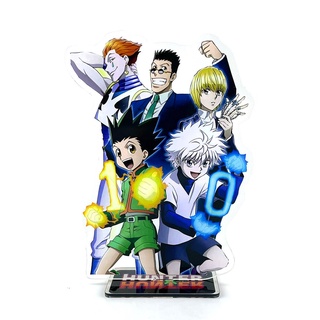 Hunter x HUNTER Hisoka Gon Killua Kurapika Leorio โมเดลฟิกเกอร์อะคริลิค ที่วางเค้ก เกมท็อปเปอร์