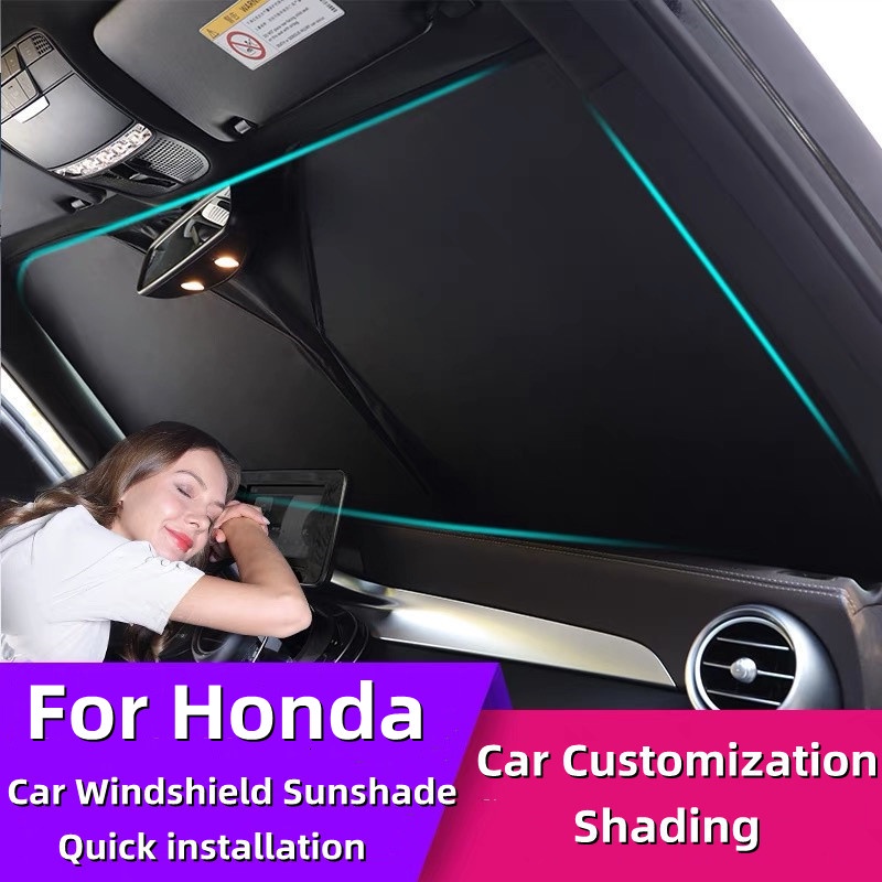 ม่านบังแดดกระจกหน้ารถยนต์ สําหรับ Honda Odyssey Vezel CRV HR-V BR-V Jazz