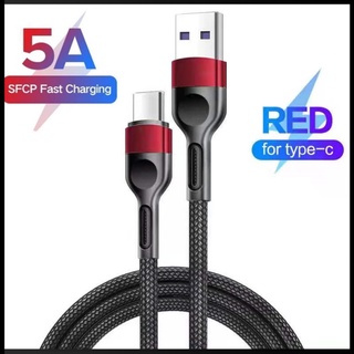 Zevaret 5a Micro Type-c สายชาร์จข้อมูลไนล่อนถัก 1 เมตร / 2 เมตร สายชาร์จยืดหยุ่น เข้ากันได้กับ