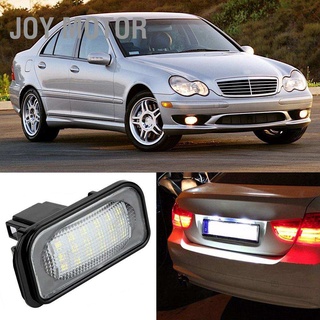 Joy หลอดไฟ 18 Beads R&amp;L Led สําหรับติดป้ายทะเบียนรถยนต์ Benz Mercedes C-Classe W203