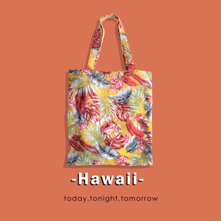 กระเป๋าผ้าลินิน Hawaii linen tote