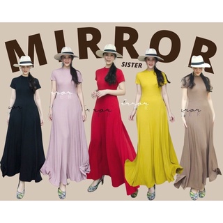 Code : Mirr00 เดรสออกงาน เดรสสีแดง ชุดสีดำ เดรสสีเหลือง เดรสสีชมพู ชุดราตรี งานป้าย mirrorsister