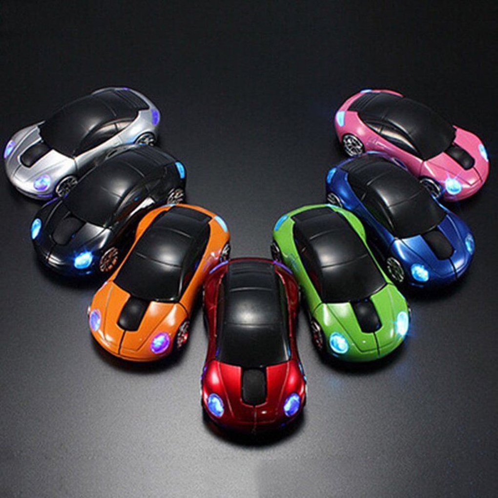 2 4GHz Wireless Mouse Car Shape 3 Buttons Optical Computer Cordless USB Receiver Office Laptop Mice #1