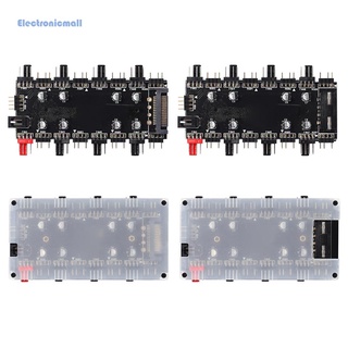 Ele* 5V/3 Pin Argb 4 Pin Pwm Hub 1 To 8 พอร์ตแยกสายเคเบิ้ลสําหรับเมนบอร์ด Pc