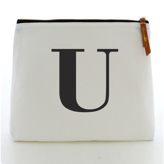 กระเป๋า ALPHABET MAKEUP BAGS LARGE WHITE “U”