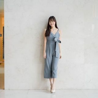 Stripe tie jumpsuit - Sissstyle