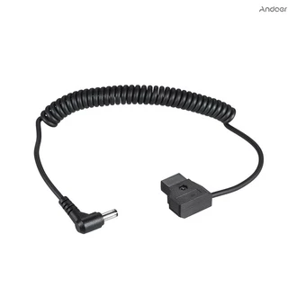 Andoer คอยล์อะแดปเตอร์ขยายสายเคเบิล 98 ซม. 38.5 นิ้ว D-Tap 2Pin ตัวผู้ เป็น Dc 5.5 * 2.1 มม. แบบเปลี่ยน สําหรับแบตเตอรี่ V-Mount Dsl